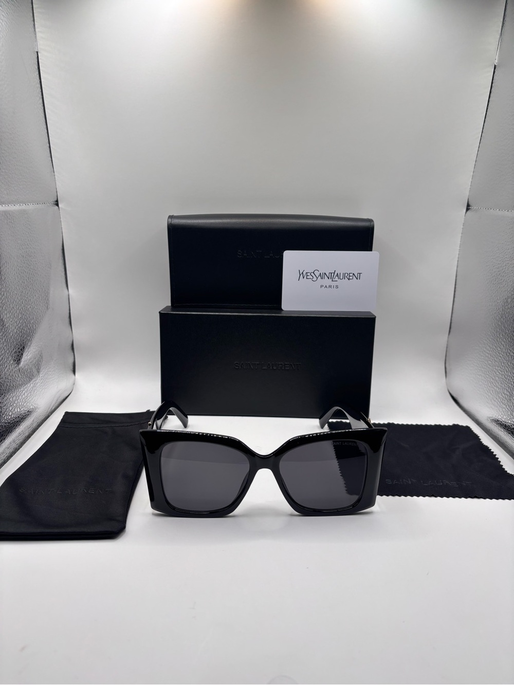 Saint Laurent Black Oversized Women's Sunglasses